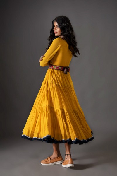 The Sunflower Mustard Voil/Mulmul Dress